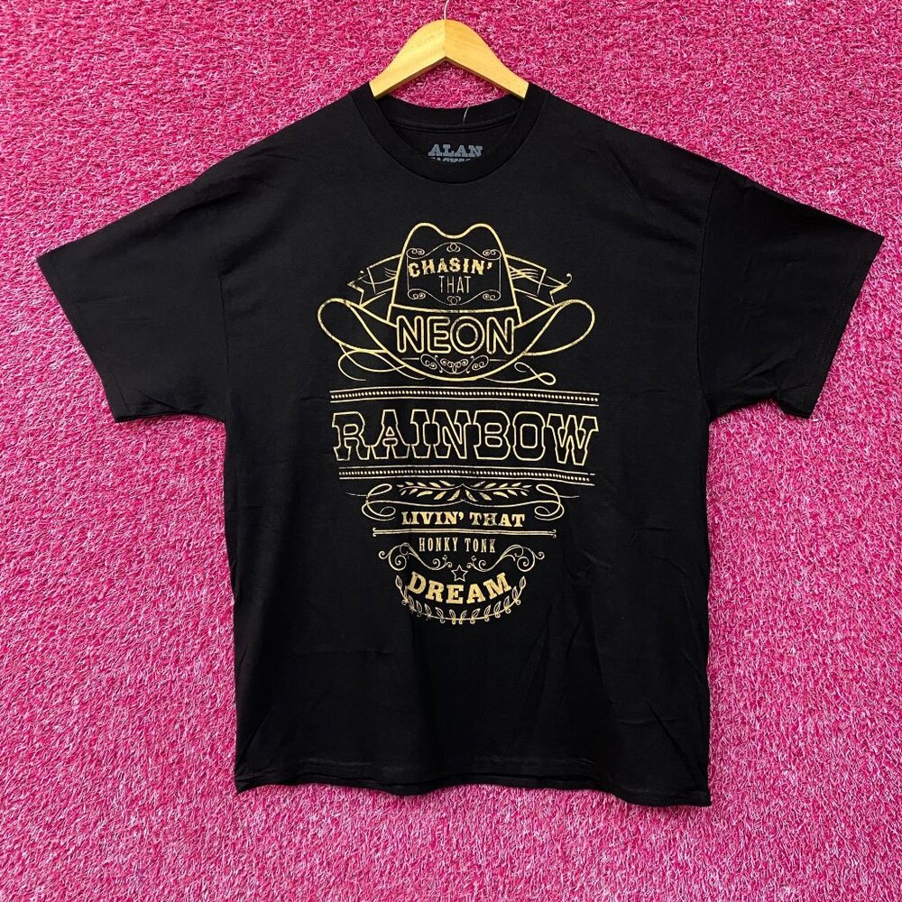 Alan Jackson Chasin That Neon Rainbow Graphic T-Shirt XL